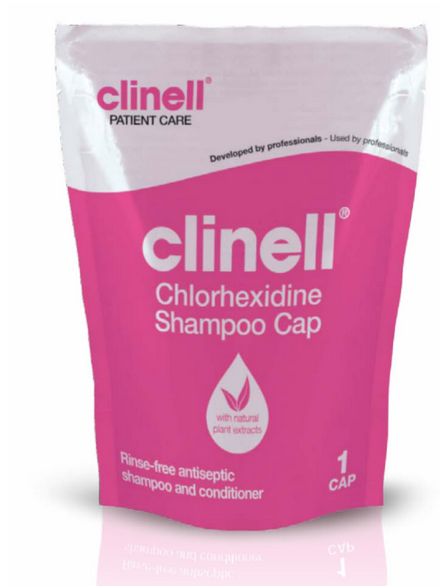 Czepki do mycia włosów pacjenta GAMA Healthcare clinell Chlorhexidine Shampoo Cap
