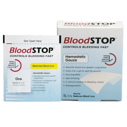 Opatrunki hemostatyczne do tamowania krwotoków LifeScience PLUS BloodSTOP