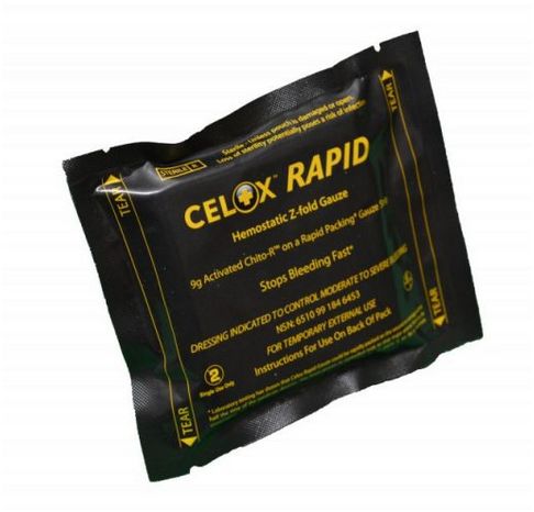 Opatrunki hemostatyczne do tamowania krwotoków Med Trade CELOX RAPID