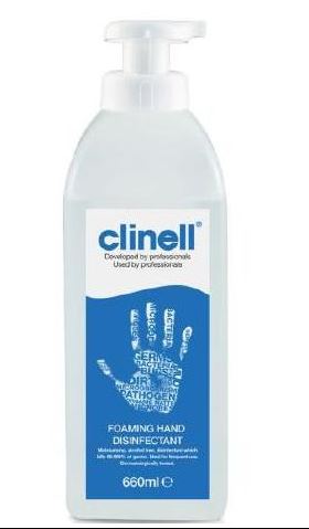 Preparaty do manualnej dezynfekcji narzędzi i wyrobów medycznych GAMA Healthcare Clinell Foaming Hand Disinfectant