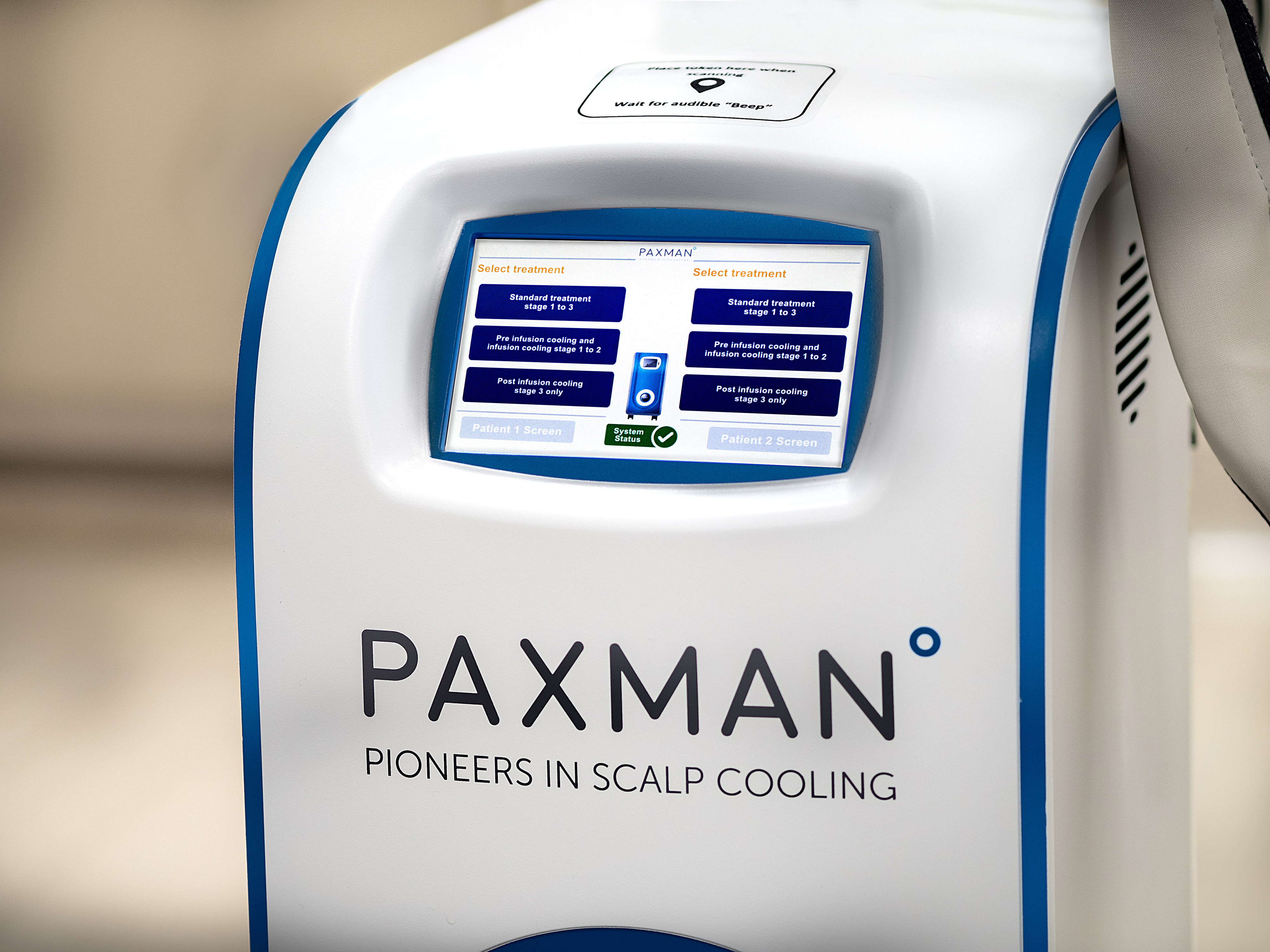 Systemy chłodzenia skóry głowy podczas chemioterapii Paxman PSCS II