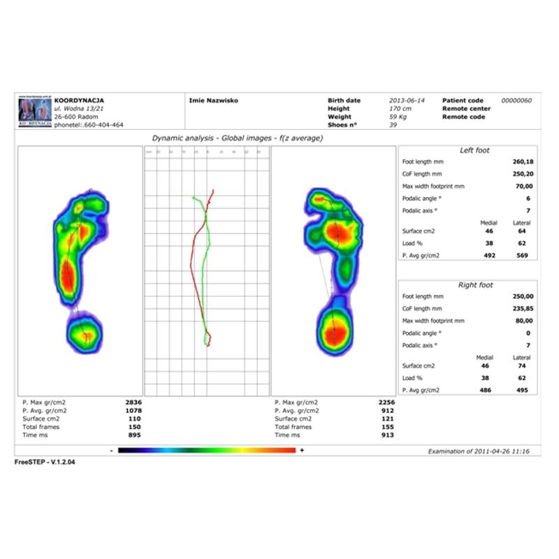 Systemy do diagnostyki badania chodu i postawy Koordynacja FreeMed Posture