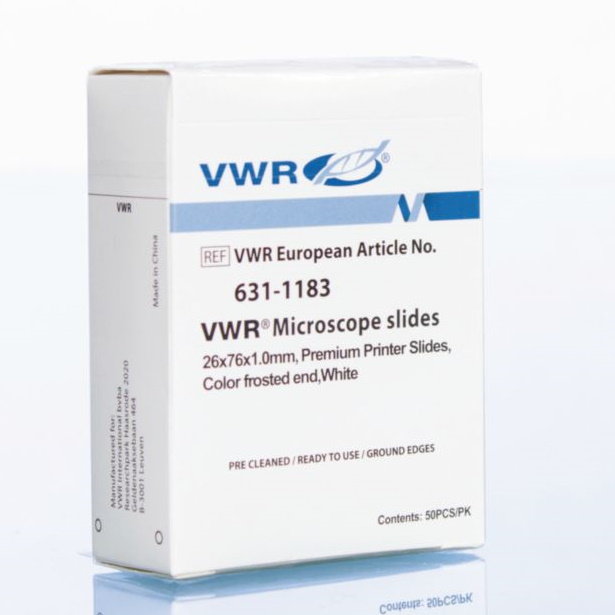 Szkiełka podstawowe VWR do druku atramentowego białe