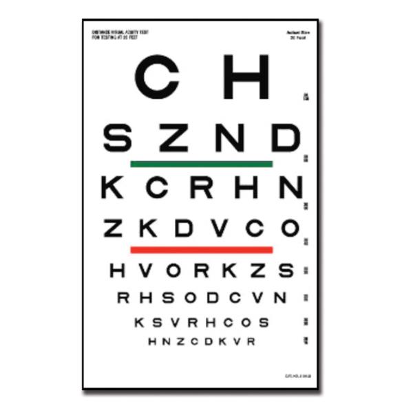 Tablice okulistyczne do badania ostrości wzroku GIMA 31304