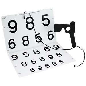 Tablice okulistyczne do badania ostrości wzroku Good-lite Cyfry LEA dla niedowidzących 52030