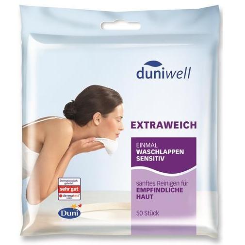 Akcesoria kosmetyczne Duni Duniwell Sensitive ręczniki 20 x 20 cm