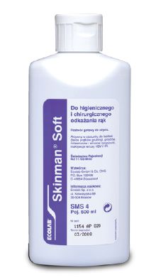 Antyseptyki do rąk i skóry Ecolab Skinman soft   Pojemność: 500 ml.