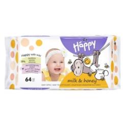 Chusteczki nasączone dla niemowląt i dzieci TZMO Bella Baby Happy Mleko i Miód
