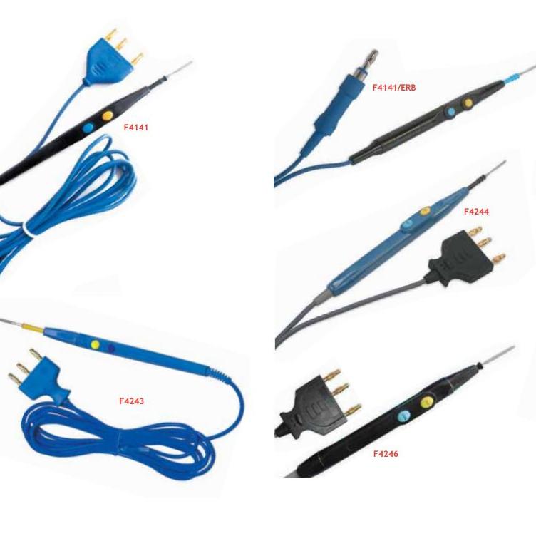 Elektrody elektrochirurgiczne FIAB Wielorazowe elektrody elektrochirurgiczne z ręcznym przełącznikiem
