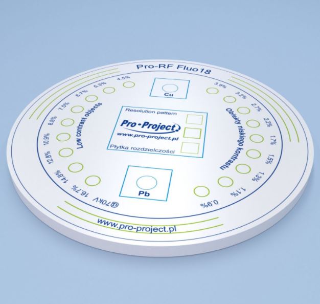 Fantomy do testowania radiografii, angiografii i fluoroskopii Pro-Project Pro-RTG Fluo18