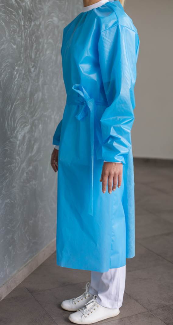 Fartuchy chirurgiczne jednorazowe B/D Fartuch barierowy niebieski