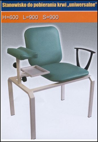 Fotele do pobierania krwi (dla krwiodawców) TOM-PAG Uniwersalne
