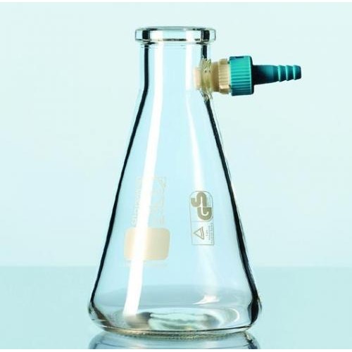 Kolby szklane Duran próżniowe kształt Erlenmeyer'a/butli DURAN