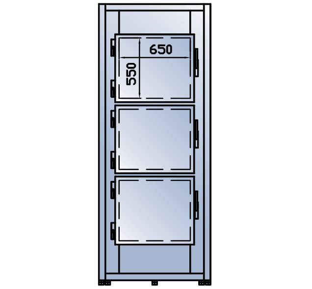 Komory chłodnicze na zwłoki Pathomed Komora 3 ciała (3 drzwi 650 mm) ISO 6
