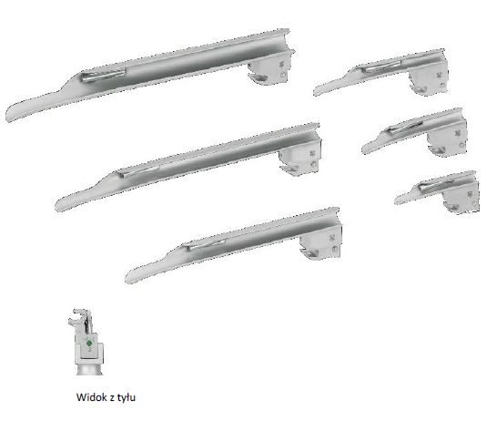 Laryngoskopy SG Manufacturers Łyżki światłowodowe typu Miller 2320