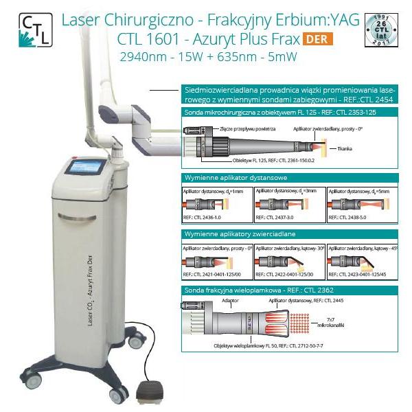 Lasery dermatologiczne CTL 1601-Azuryt Plus Frax 2940 nm/635 nm