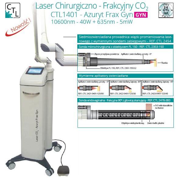 Lasery ginekologiczne CTL 1401 - Azuryt Frax Gyn 40W 10600 nm/635 nm