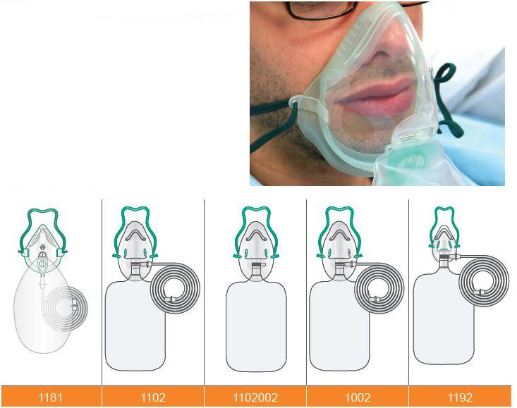 Maski tlenowe INTERSURGICAL Maski do podawania wysokich stężeń tlenu