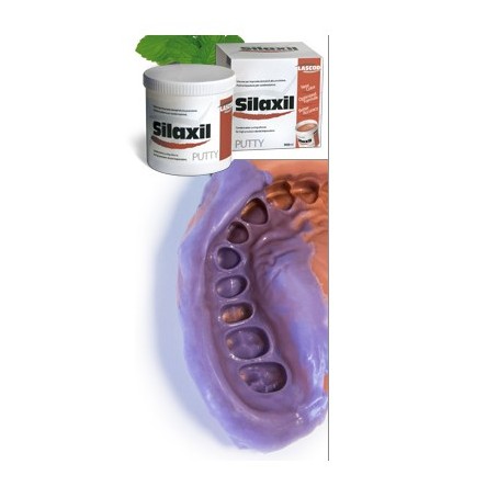 Masy wyciskowe stomatologiczne Lascod Silaxil zestaw Putty + Light + 2x Enersyl