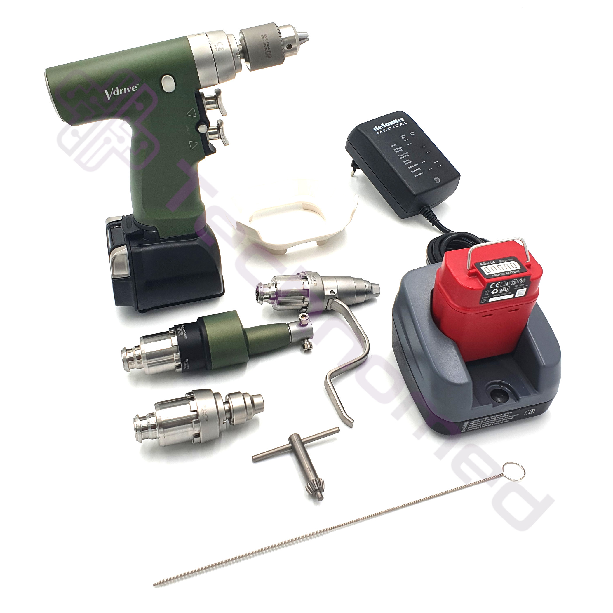 Napędy chirurgiczne - wiertarki ortopedyczne weterynaryjne DE SOUTTER V-drive zestaw ortopedyczny