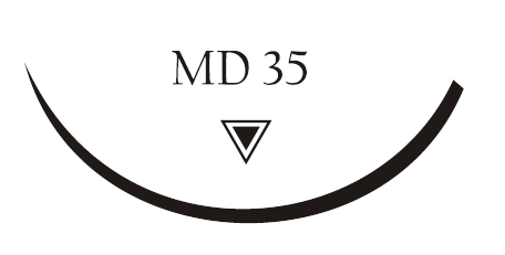 Nici chirurgiczne z igłą okrągłą Vigilenz Ecosorb E37MD35W