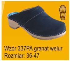 Obuwie medyczne wielorazowe Pofam-Jedność 337PA granat welur