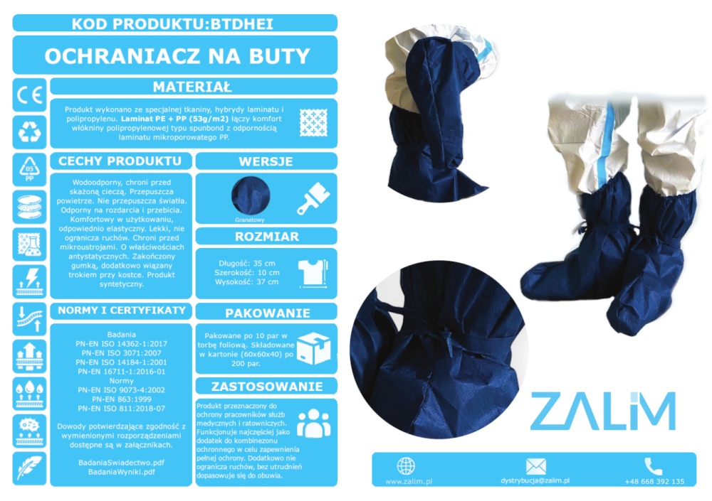 Ochraniacze na obuwie B/D PE + PP 53