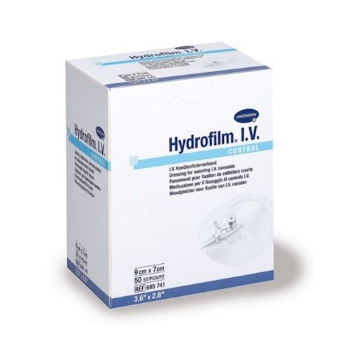Opatrunki mocujące (cewnik, dren, kaniula) HARTMANN Hydrofilm I.V. Control