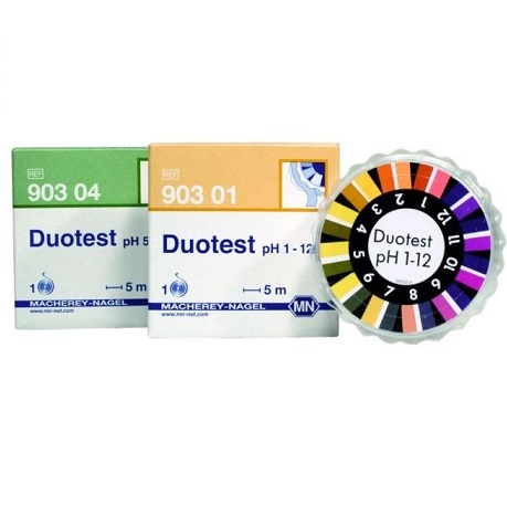 Paski i papierki wskaźnikowe Macherey-Nagel pH ze skalą barw Duotest