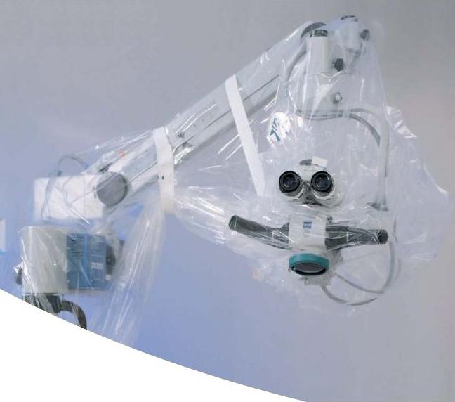 Pokrowce na urządzenia medyczne na salę operacyjną Ecolab Pokrowiec - soczewka wypukła (Clearlens), dwa okulary szerzej rozstawione 2938CL