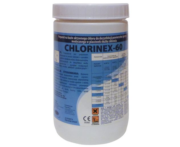 Preparaty do manualnej dezynfekcji narzędzi i wyrobów medycznych Chemi-Pharm Chlorinex 60