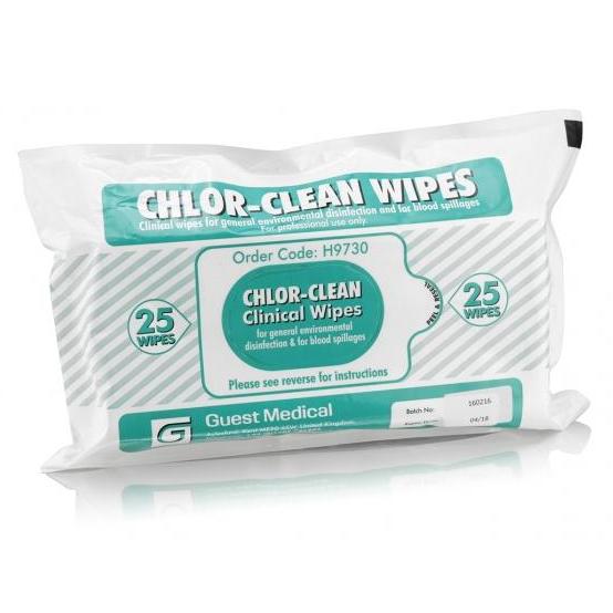 Preparaty do manualnej dezynfekcji powierzchni Guest Medical Chlor-Clean Wipes