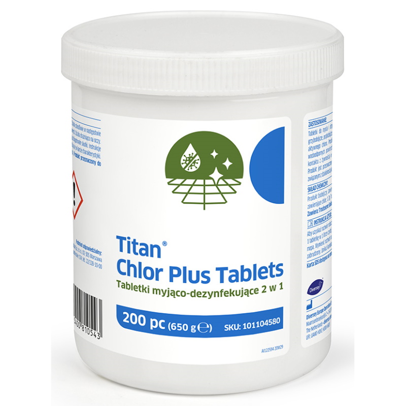 Preparaty do manualnej dezynfekcji powierzchni Diversey Titan Chlor Plus Tablets