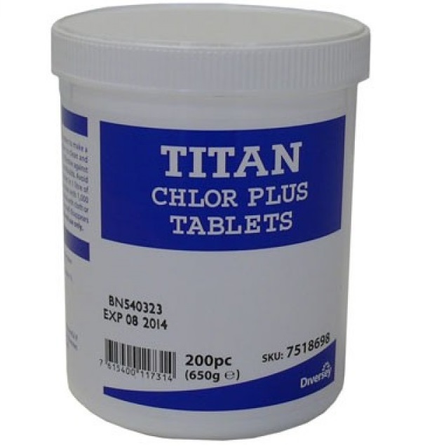 Preparaty do manualnej dezynfekcji powierzchni Diversey Titan Chlor Plus Tablets 7518698