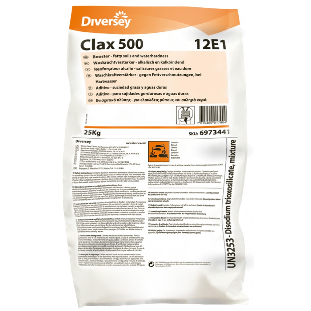 Preparaty do prania końcowego i uszlachetniania bielizny Diversey Clax 500 12E1