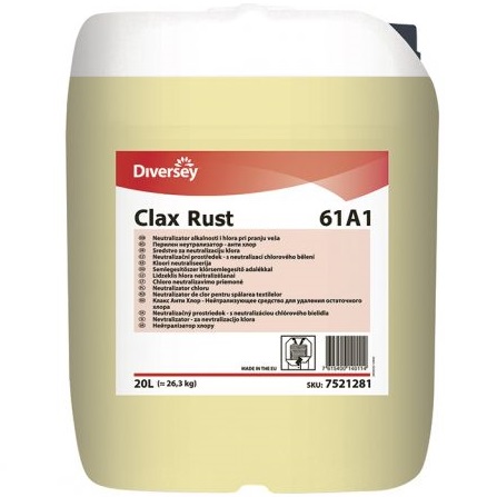 Preparaty do prania końcowego i uszlachetniania bielizny Diversey Clax Rust 61A1