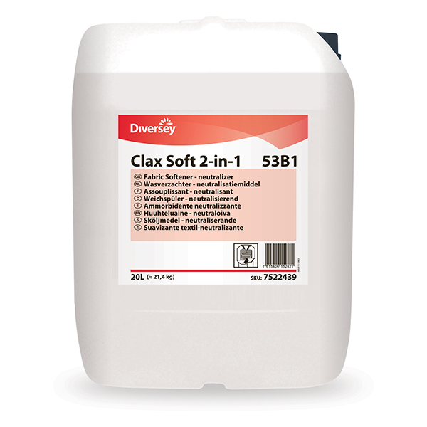 Preparaty do prania końcowego i uszlachetniania bielizny Diversey Clax Soft 2-in-1 53B1
