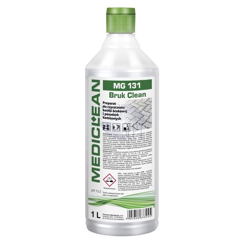 Preparaty myjące do podłóg, wykładzin i tapicerek Mediclean MG 131 Bruk Clean