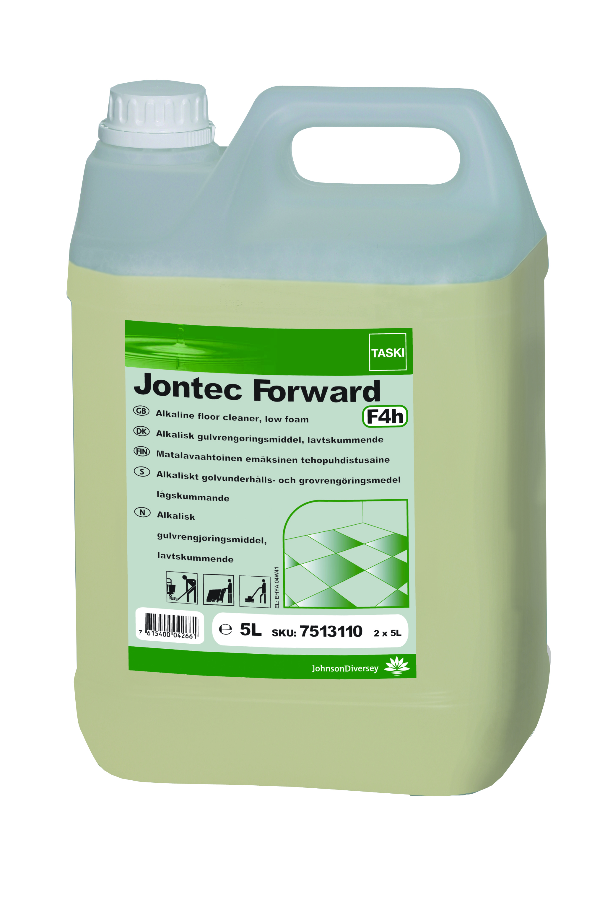 Preparaty myjące do podłóg, wykładzin i tapicerek Diversey TASKI Jontec Forward F4h