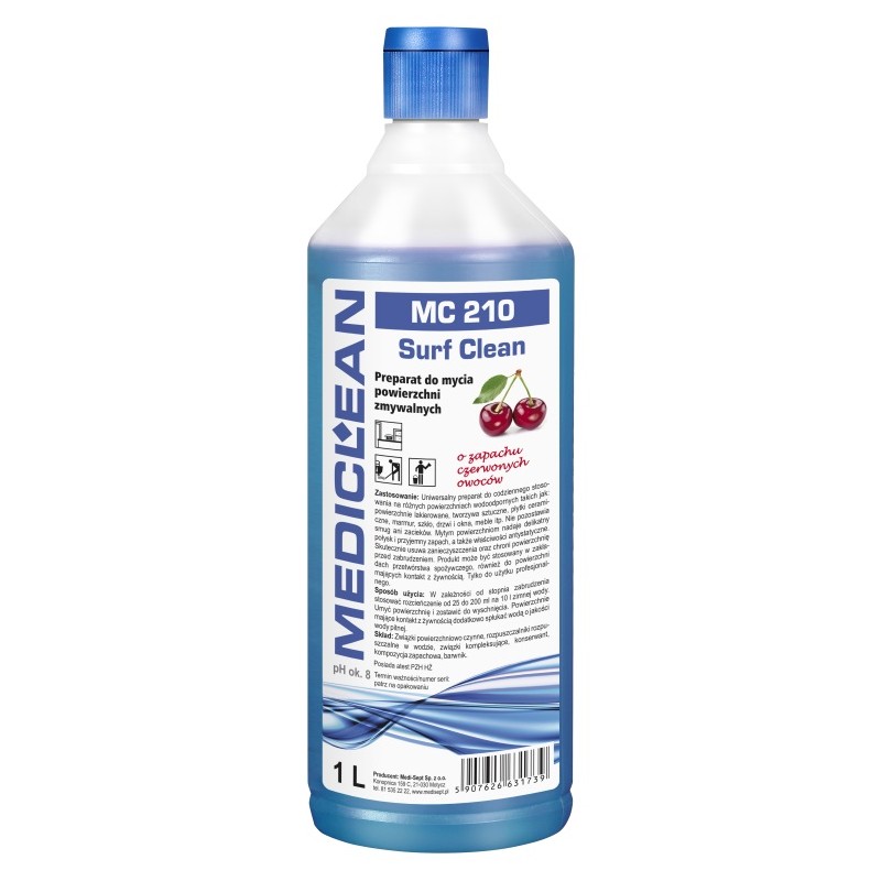 Preparaty myjące do powierzchni ponad podłogowych Mediclean MC 210C Surf Clean