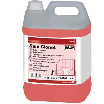 Preparaty myjące do sanitariatów Diversey TASKI Sani Clonet W4f 5L