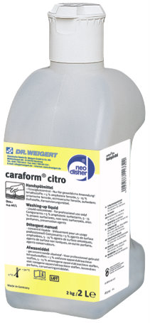Ręczne mycie Dr. Weigert Caraform citro  – Butelka 6x2L