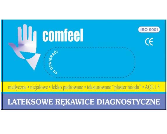 Rękawice medyczne TG Medical COMFEEL lateksowe pudrowane