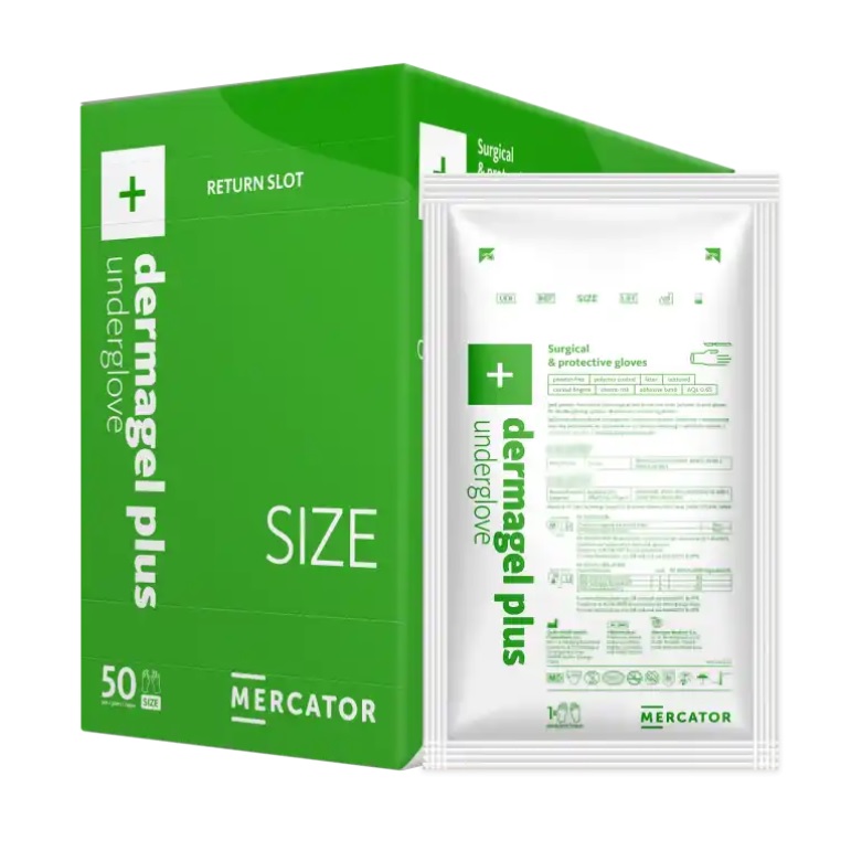 Rękawice medyczne Mercator Medical dermagel plus underglove