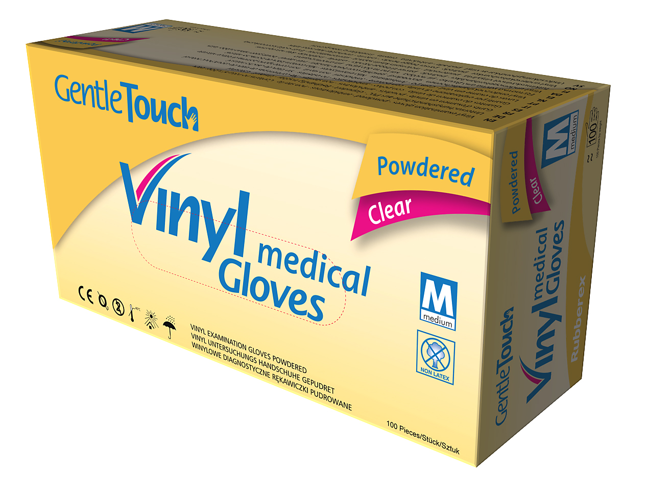 Rękawice medyczne Rubberex GentleTouch Medical Powdered Clear