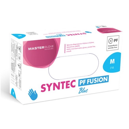 Rękawice medyczne SORIMEX sp. z o.o. sp. k. Master Glove Syntec PF Fusion Blue