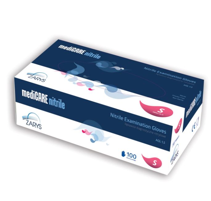 Rękawice medyczne ZARYS mediCARE nitrile