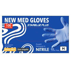 Rękawice medyczne MED CONSULTING NEW MED GLOVES STARBLUE PLUS