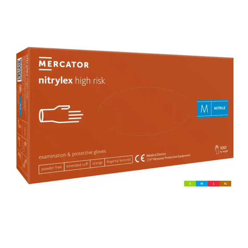 Rękawice medyczne Mercator Medical nitrylex high risk