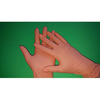 Rękawice medyczne B/D nitrylowe bezpudrowe POMARAŃCZOWE